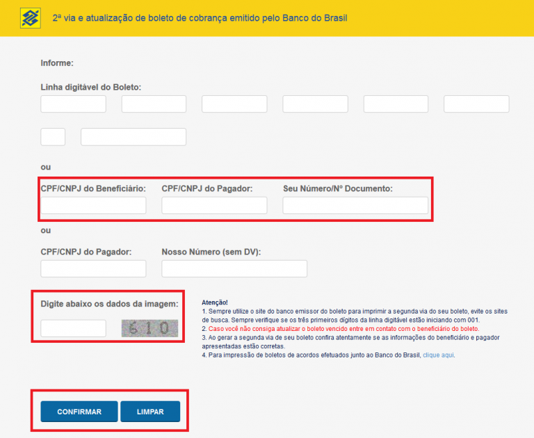 Como Atualizar Boleto Do Banco Do Brasil - Segunda Via De Contas